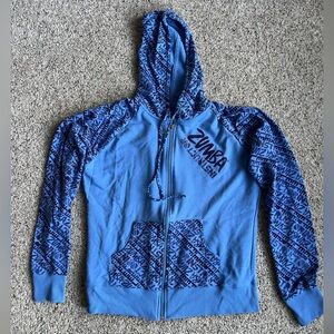 Zumba Fitness Blue Logo Full-Zip Hoodie